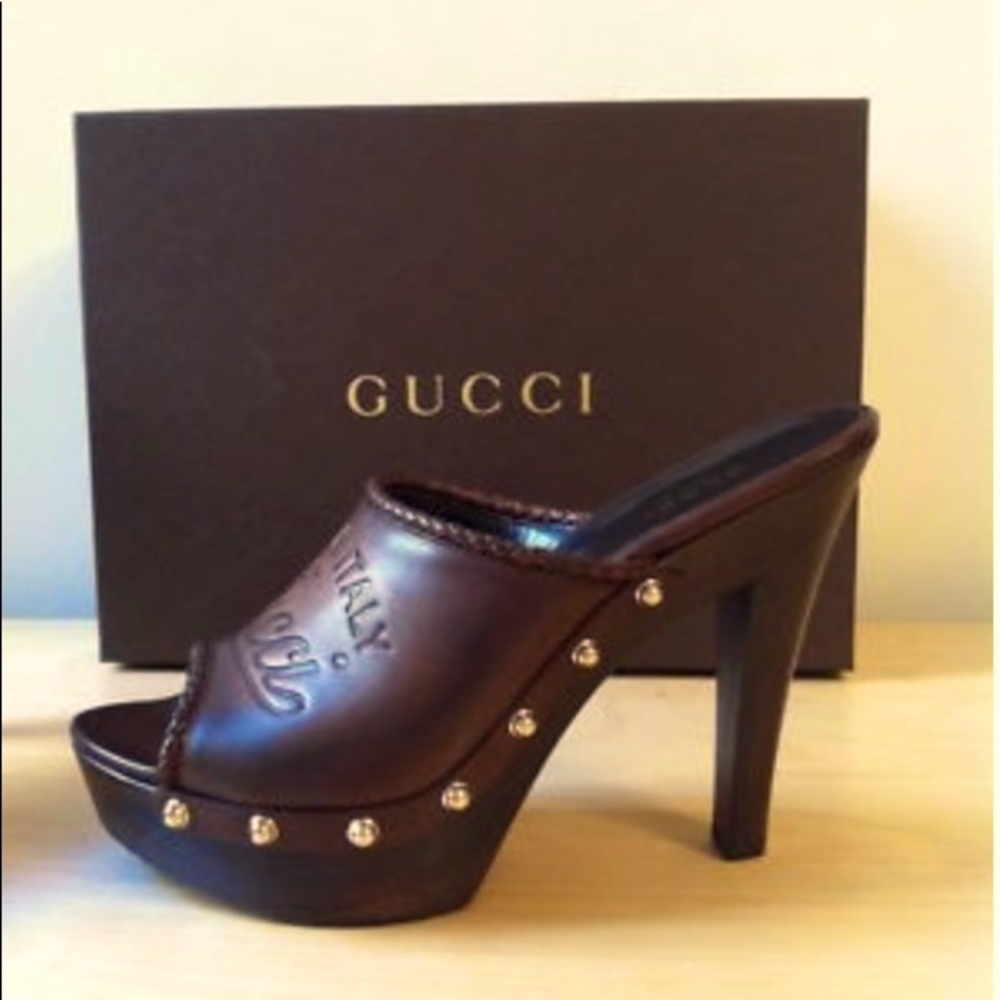 Gucci studded heels NEW